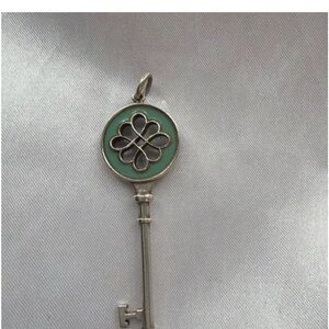 Tiffany&co Silver and Tiffany blue Key Pendant